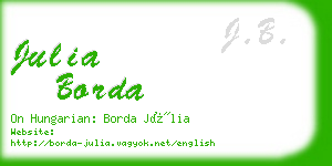 julia borda business card